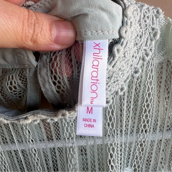 Xhilaration Lace Sleeveless Top Size M Hippie Peasant Boho - Picture 2 of 4